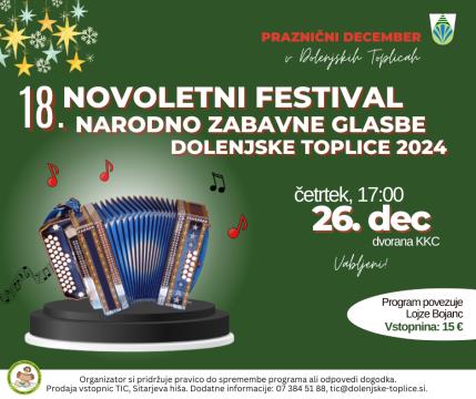 POZIV ZA PRIJAVE K SODELOVANJU - 18. FESTIVAL NARODNO ZABAVNE GLASBE